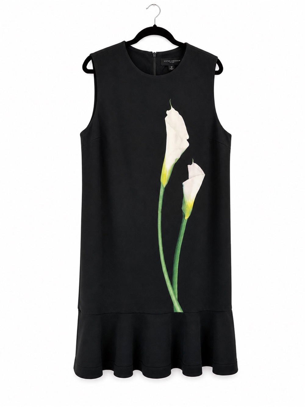 Victoria Beckham for Target Black Mini Dress with White Calla Lily Print - Picture 2 of 4